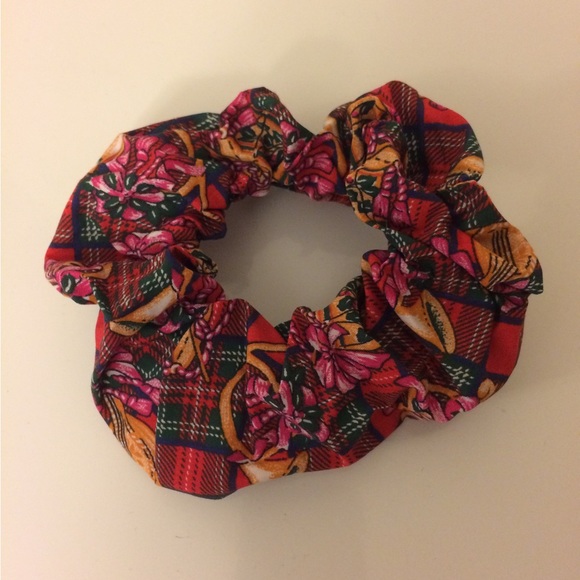 $4 Add-On New Hair Scrunchie Ponytail Elastic Accessory Christmas Plaid Musical - Picture 1 of 1